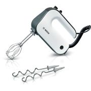 Mixer de mână BOSCH Styline MFQ49300, 850W (5 trepte și Turbo), Maximum 1060rpm, Palete FineCreamer inox, Spirale inox, Greutate redusă, Mâner soft touch, Cablu extensibil 140cm, 1.2kg, 65dBA