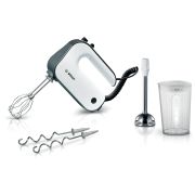 Mixer de mână BOSCH Styline MFQ49700, 850W (5 trepte și Turbo), Palete FineCreamer inox, Spirale inox, Picior blender, Vas mixare, Greutate redusă, Mâner soft touch, Cablu extensibil 140cm, G1.2kg