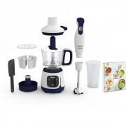Aparat pentru prepararea hranei bebelușilor Tefal Yummy Gourmet HB55W430, 600 W, Aparat 4in1, Capacitate de max 800ml, 2 programe automate, Accesoriu Baby Gourmet, Culoare: Alb