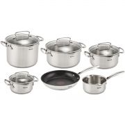 Set de vase de gătit TEFAL G732SA55 Duetto+, 10 piese, inox / sticlă 
