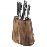 Set de cuțite Tefal Jamie Oliver K267S755, oțel inoxidabil german, lemn de salcâm