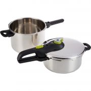 Tefal Tocal Secure 5 Pressure, P2544342, 4L, 2 Programe de gătit, Mânere ergonomice, Material Oțel inoxidabil, Culoare: Silver