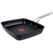 Grătar pătrat TEFAL Jamie Oliver E2464155, 23x27cm, Suprafață de titan antiaderentă, Sistem Termo-Semnal, Negru