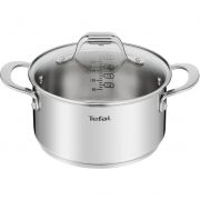 Oală cu capac Tefal Ultimum H8114474, 20 cm, 3.0 L, Ușor de curățat, Culoare: Argintiu