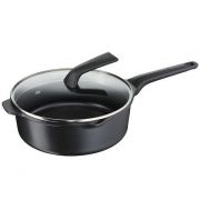 Cratiță pentru sotat cu capac de sticlă TEFAL Aroma E2153314, D26cm, H10cm, Aluminiu turnat, Mâner fix