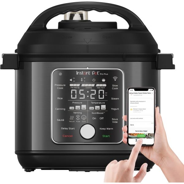 Multicooker Instant Pot Pro Plus 6, V5.7L, 1200W, 10 funcții, Ecran