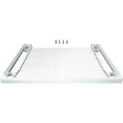Kit montare în coloană BOSCH Zubehör für Waschen/Trocknen WTZ27500 - 17007416, Pentru suprapunere uscător peste mașină de spălat rufe, Placa telescopică suportă coșuri cu rufe de până la 16kg