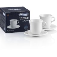 Set cești cappuccino De'Longhi by Tognana DLSC309 - 5513283731, Capacitate 270ml, 2 cești și 2 farfurii fabricate din porțelan alb