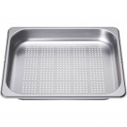 Tavă medie perforată NEFF Z13CU21X0  - 11008520, L32.5cm, l26.5cm, H4cm, Uz 30x24cm, G0.47kg, V2.3L, Inox AISI 304 GN1/2 0.7mm