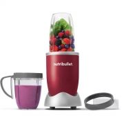 Blender nutribullet Original 600 NB606R - 0C22300058, 600W, Lamă de extracție, Cană înaltă de 700ml, Cană de 500ml, Amestecare uniformă, Design simplu și compact, Ușor de curățat, Fără BPA, Cablu 100cm, 2.86kg, Roșu