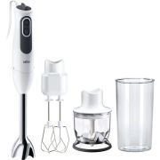 Blender de mână BRAUN MultiQuick 3 Vario MQ3125B - 0X22111426, 750W (11 viteze și Turbo), Tocător 0.35L, Tel dublu, Pahar gradat 0.6L, SplashControl, EasyClick, PowerBell Plus, Charcoal Grey