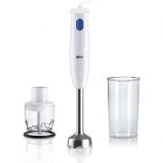 Blender de mână BRAUN MultiQuick 1 MQ10.201MWH - 0X22111476, 450W (1 viteză), Tocător de 350ml, Pahar gradat 0.6L, Easy Twist, Fără BPA, Cablu 1.2m