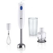 Blender de mână BRAUN MultiQuick 1 MQ 10.202MWH, 450W (1 viteză), Tocător de 350ml, Pahar gradat 0.6L, Tel, Easy Twist, Fără BPA, Cablu 1.2m