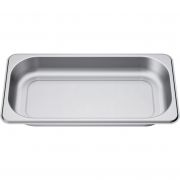 Tavă mică neperforată NEFF Z1663X0 - 00577552, L32.5cm, l17.6cm, H4cm, G0.236kg, Inox AISI 304 GN1/3