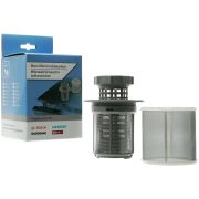 Micro filtru tip sită BOSCH 17008311, Format din 3 părți, Filtrează particule și resturi mici, Folosind acest filtru preveniți blocarea pompei, Pentru mașinile de spălat vase cu water switch