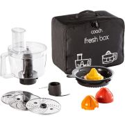 Set de 5 accesorii TEFAL Coach Fresh Box XF652038, Pentru rezultate perfecte de mărunțire, feliere, tocare, răzuire și presare a citricelor