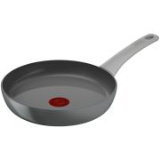 Tigaie TEFAL Renew On C4270432, D24cm, 100% aluminiu reciclat, Indicator Thermo-Signal, Compatibil cu inducția, Înveliș ceramic, Gri