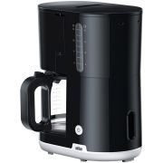 Cafetieră BRAUN Breakfast1 KF1100BK - 0X13211054, 1000W, 10 cești, Necesită filtru nr. 4, Sistem OptiBrew, Carafa Aroma, Oprire automată, Butoane iluminate, Neagră