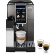 Espressor automat De'Longhi Dinamica Plus Bridge ECAM380.95.TB - 0132215486, 1450W, 15bar, 1.8l, Spumare automată, 2 carafe LatteCrema, Râșniță inox, Boabe și Măcinată, Ecran tactil 3.5", Titanium Black