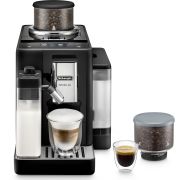 Espressor automat De’Longhi Rivelia EXAM440.55.B - 0132215472, 1450W, 19 bar, Rezervor 1.4l, 2 recipiente pentru boabe, Tehnologie Bean Adapt, Carafă cu tehnologie LatteCrema Hot, Onyx Black