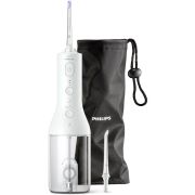 Irigator bucal Philips Sonicare Power Flosser 3000 HX3826/31, 2 moduri, 3 intensități, Rezervor 250ml, 2 capete, PulseWave 360°, Quadstream, O încărcare 14 zile, Husă, Alb